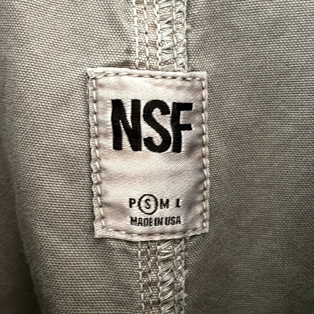 NSF Green Utility Button Up Dress - Picture 3 of 4